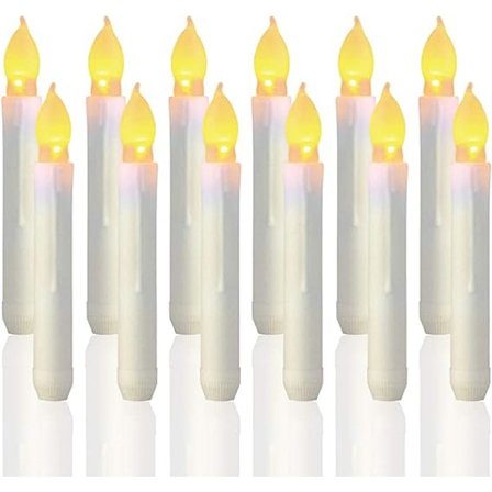 Flamlösa LED-ljus, 12 st batteridrivna ljus för fest, klassrum, bröllop, juldekorationer