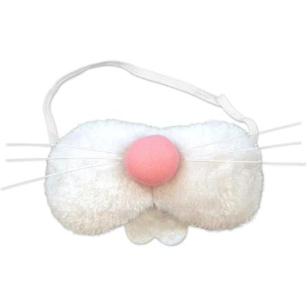 Plysch tyg kaninnäsa påskfesttillbehör, 5,75", vit/rosa