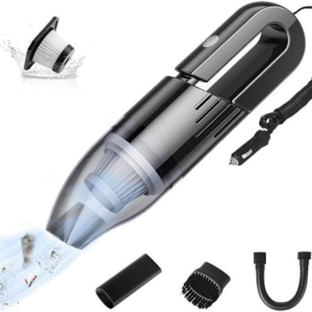 Bildammsugare, Bärbar handdammsugare med hög power 120W/6000Pa, Handdammsugare våt och kemtvätt med 13,1 fot sladd