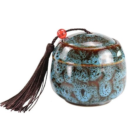 2,4 tum Keramik Pet Caskets Urnor Pet Memorial Urna med tofs