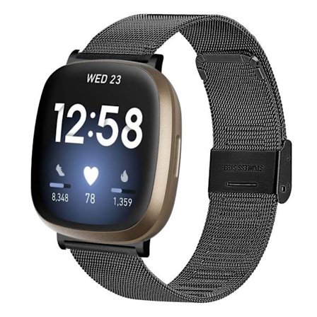 Fitbit Versa 3 armbånd i rustfritt stål