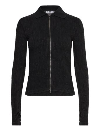 Hope | Lyra Zip Cardigan Faded Black Interlock-42 | 36