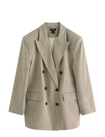 Blazer Med Dobbelt Knaplukning Beige Lindex