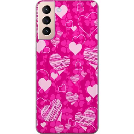 Kompatibelt Mobilskal till Samsung Samsung Galaxy S21 PopHjärtMönster