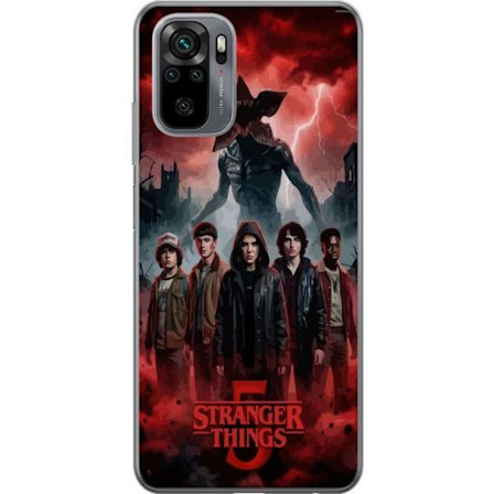 Kompatibelt Mobildeksel til Xiaomi Xiaomi Redmi Note 10 Mørk Stranger Things-inspirert fantasyillustrasjon med torden, dramatisk himmel og intens uhy