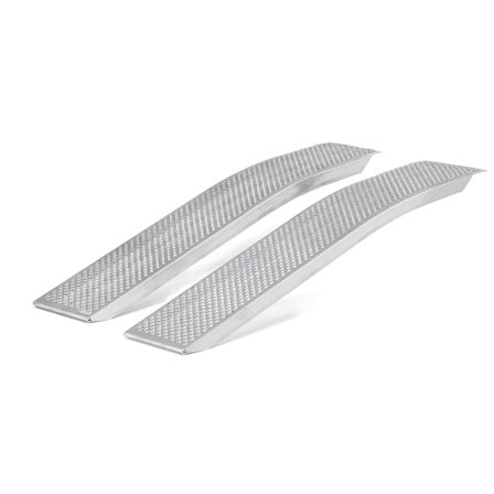 Oppkjøringsrampe, bøyd, 750 kg/par, 2000x260x50 mm, aluminium