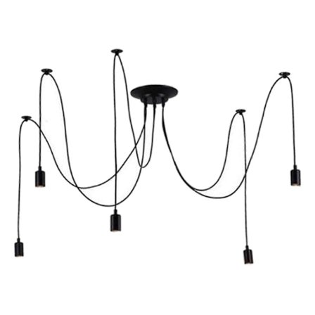 Kompatibel med Multi Pendel Lysekrone Justerbar DIY Loft Spider Pendel Lampe 1-Hoved