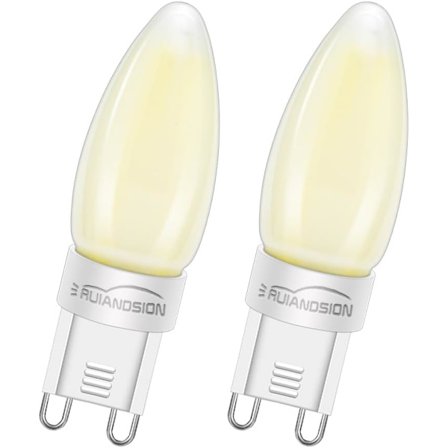 G9 LED-lampa Dimbar 6000k Vit 220-240V 4w 4 LED Filament G9 Hushållslampa Motsvarande 40W Halogenlampa (2st) [Energiklass F]