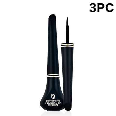 Musta nestemäinen eyeliner-meikki vedenpitävä nopeasti kuivuva eyeliner-kynä 24 tuntia pitkäkestoinen silmänrajauskynä naisille kosmetiikkatyökalu 3pc
