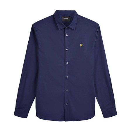 Lyle & Scott Herr Poplin Slim Skjorta M Marinblå