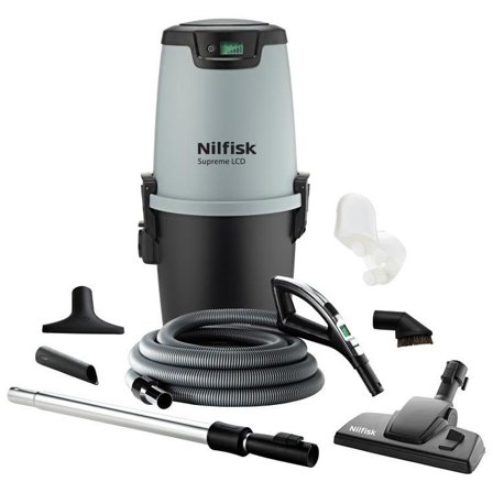 Nilfisk All-In-One LCD Deluxe Keskuspölynimuri, Siivouskoneet