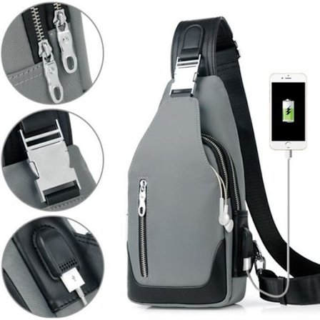 Brystveske - Høy kvalitet - Vanntett - Oxford-stoff - Lettvekt - Skulderstropp