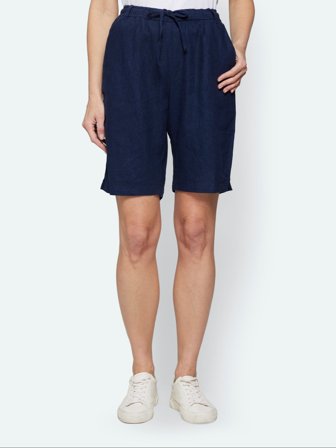 SIGNATURE - Hør Shorts - Navy