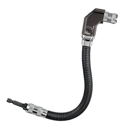 Elektrisk boremaskine forlængerstang fleksibel akselstang universel forbindelsesstang, fleksibelt vinkelhoved, sort