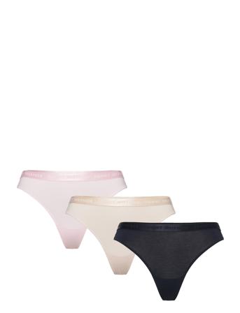 3 Pack Thong Stringtruse Undertøy Rosa Tommy Hilfiger*Betinget Tilbud