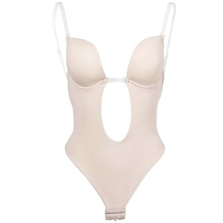 Dame Rygløs Korset Usynligt Shapewear Praktisk Slankende Shaper BH Korset Hudfarve Størrelse M