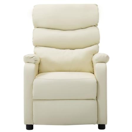 Vidaxl Elektrisk Reclinerfåtölj Gräddvit Konstläder Creme
