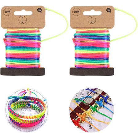 2 Elastiska Trådar Iriserande Stretchigt Hantverksrep (2,5 Mm X 10 M)