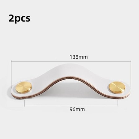 2 stk Skinndørhåndtak Møbelhåndtak MELK HVIT 2 2