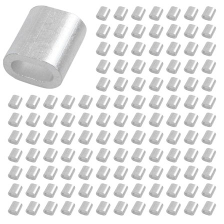 2mm Aluminium Dobbel Hull Wire Tau Klemme Klips Hylse 400 Stk