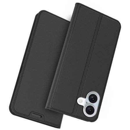 iPhone 16 Fodral med Kortplats och stativ - Svart