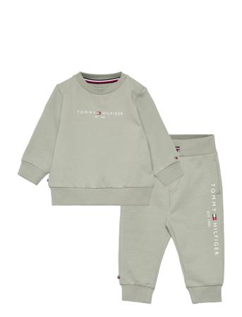 Baby Essential Set Sets Sweatsuits Grøn Tommy Hilfiger
