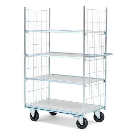 Etagenwagen CARRIER mit 4 Böden, 1000 x 600 mm, verzinkt
