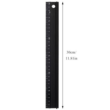 30 cm metall linjal, teknisk tegneutstyr, geometriverktøy, DIY-verktøy, arkitektlinjal for studenter, snekring, kunstnere