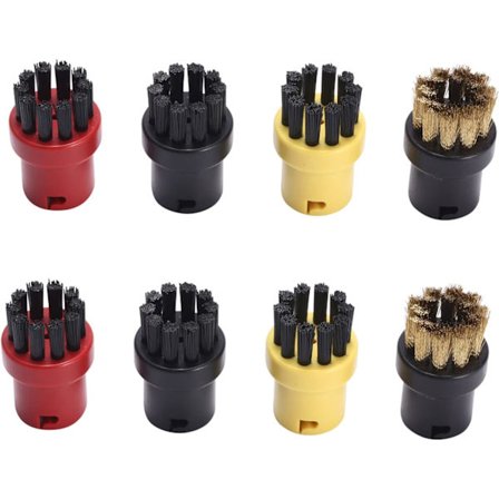 Sæt med 4 udskiftningsbørster til Karcher SC1 SC2 SC3 SC4 SC5 damprenser (gul, rød, sort, kobber)