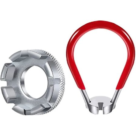 Cykel Ekrar Verktyg Cykel Ekrar Nyckel Cykling Fickverktyg 6 I 1 Cykelfälg Korrigeringskit Ekrar Verktyg - Röd (2 st)