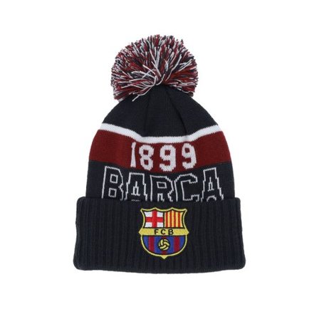 New Era - Football Blå pom Beanie - Kids Barcelona Sport Beanie Navy Pom @ Hatstore