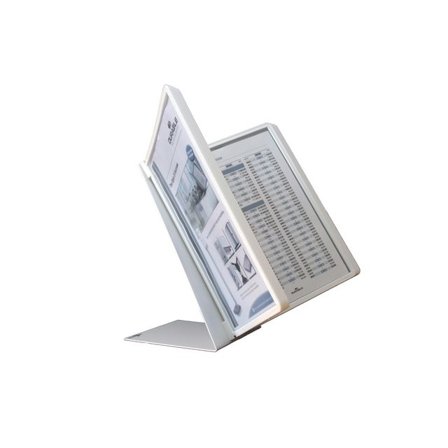 DURABLE Displayställ, polypropylen, A4, 10 paneler och titelhållare, vitt - Lyreco - Kontorsmaterial - Till skrivbordet - Bordsställ och panelsystem