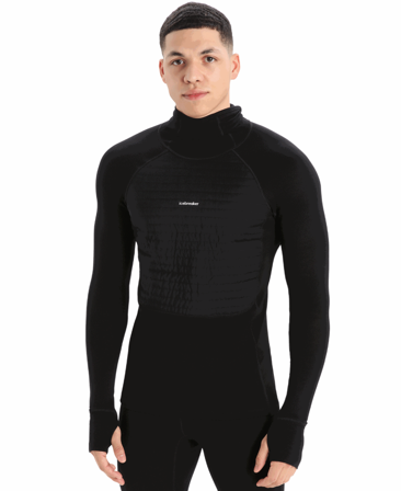 Icebreaker M ZoneKnit Insulated LS Hoodie Black