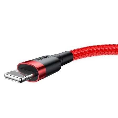 Baseus Cafule USB Lightning-kabel 2,4A 1m (svart + rød)