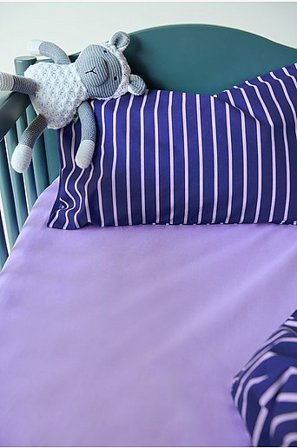 Jotex - Mini Prześcieradło z Gumką Łóżeczko Ekologiczna 60x120 Cm Fioletowy - ZACK - Kup Prześcieradła firmy Jotex