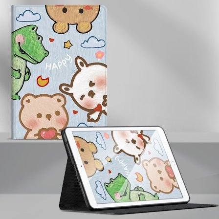 Stilrent fodral för iPad Old 2/3/4 Bok Djur Hem