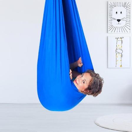 2023 Uusi Ilma-Akrobatialiikunta Keinusetti & Riippumattosetti Joustavuuteen & Kipuun Lievitykseen - WELLNGS Deep blue 100*280CM