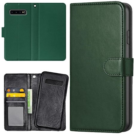 Samsung Galaxy S10 Plus - Mobilcover/Etui Cover Mørkgrøn