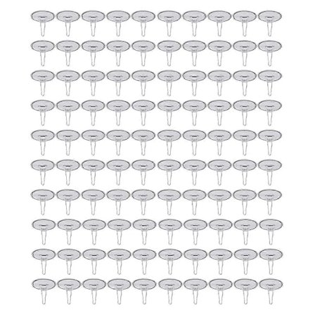 100-pack Tak Krokar Självhäftande Avtagbar Vägg Hängare, 2cm Skiva Klibbiga Tak Krokar för Festival Bröllop Jul Dekor