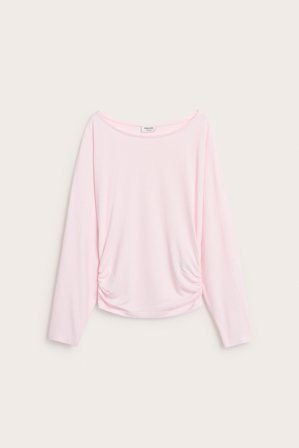 Kappahl | Top z długimi rękawami typu motylek Jasnoróżowy 170 | Jasnoróżowy