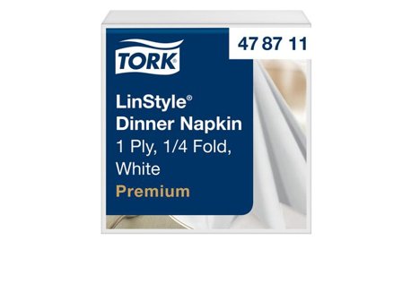TORK Servett LinStyle Middag vit 50/fp - Lyreco - Kök och servering - Servetter och dukar - Servett - 3-lagers