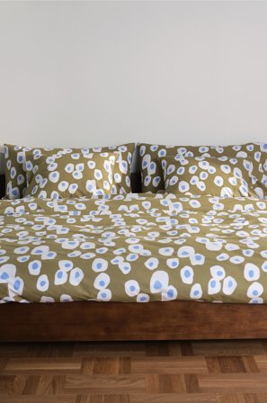 Jotex - Dynetrekksett Dobbeltseng Økologisk Kakigrønn - OVO - Kjøp Dobbeltseng hos Jotex