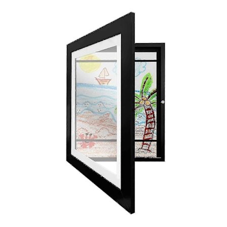 Børnekunstraammer Frontåbning Nem Udskiftning Kunstramme Tegninger Kunstværk Billedrammer Til Væg Bordplade-YGWL (FMY)