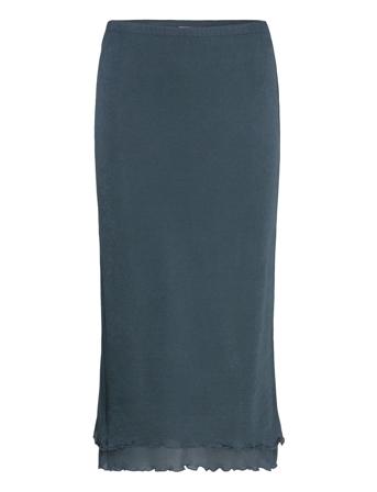 Layered Frill Crepe Skirt Skirts Knee-length & Midi Skirts Blue Filippa K