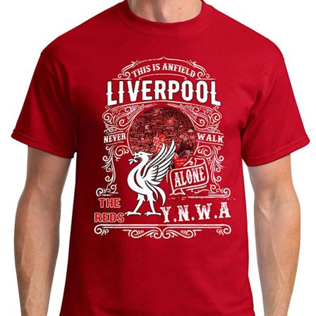 Liverpool Vintage -tyylinen T-paita - YNWA