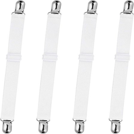 Lagenfastgørelser, 4 stk. justerbare sengestropper kraftige sengetøj