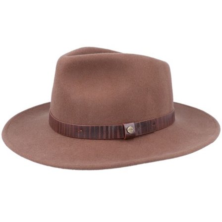Stetson - Brun fedora Hatt - Outdoor Western Woolfelt 67 Brown Fedora @ Hatstore
