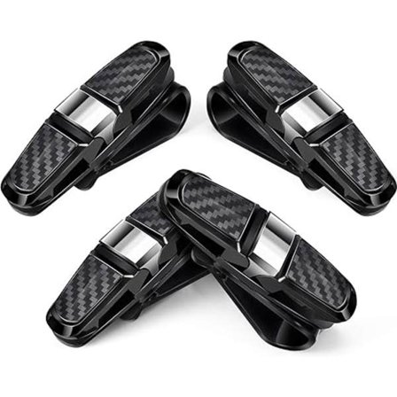 4 st glasögonhållare för solskydd i bilen, solglasögonhållare klämma ha