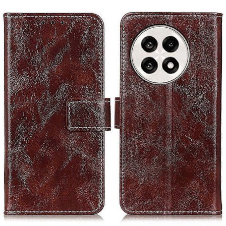 OnePlus 13R 5G/Ace 5 5G Nahkakotelo Lompakko Puhelinkuori Crazy Horse -kuvio