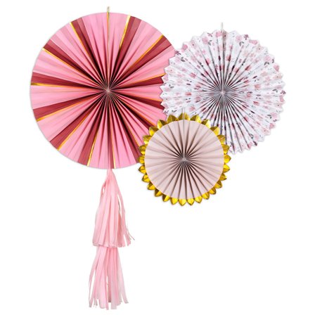 Rosettdekorationer Rosa Mix 3-pack